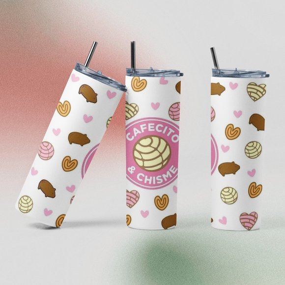 Pan Dulce Cafecito & Chisme  (Coffe & Gossip) Tumbler - Picture 1 of 3